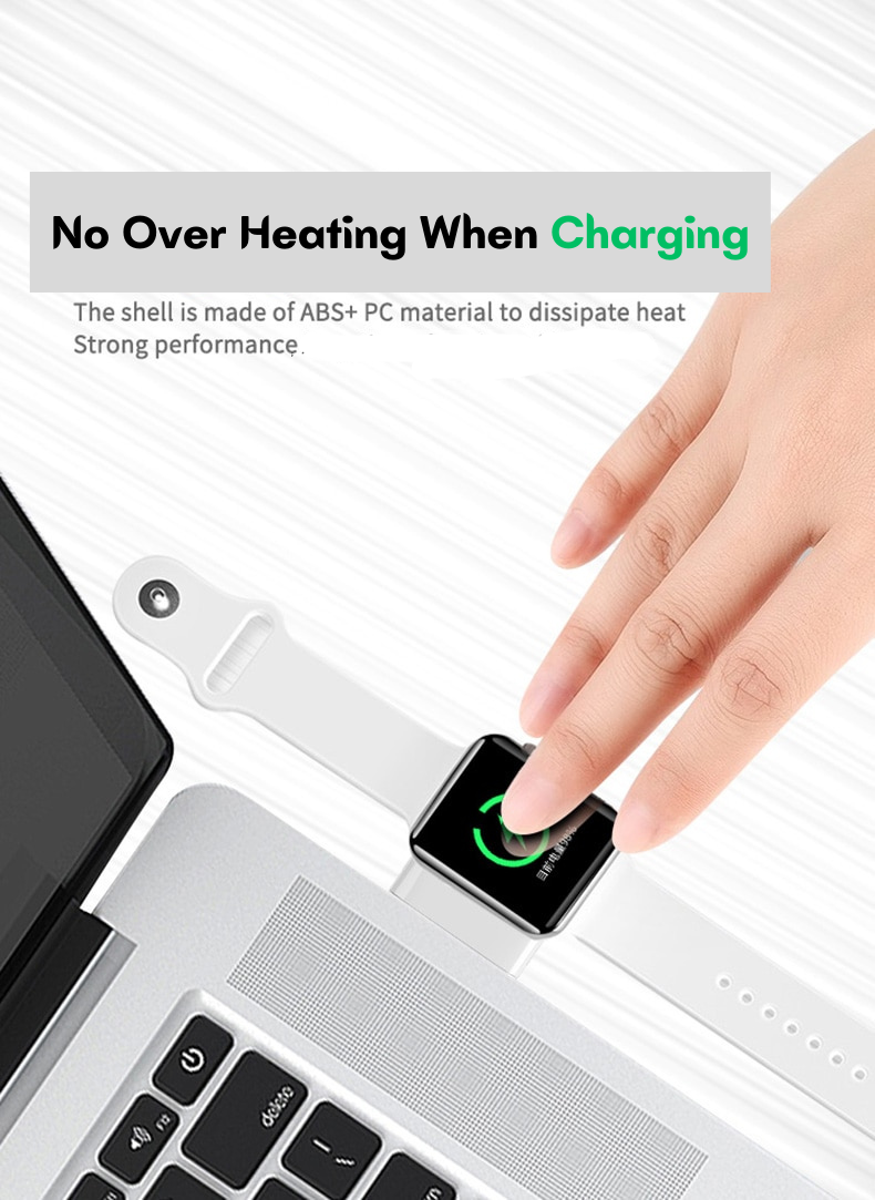 QiCharger™ - USB Portable Wireless Charger for iWatch - 3/4/5/6/7 SE Series