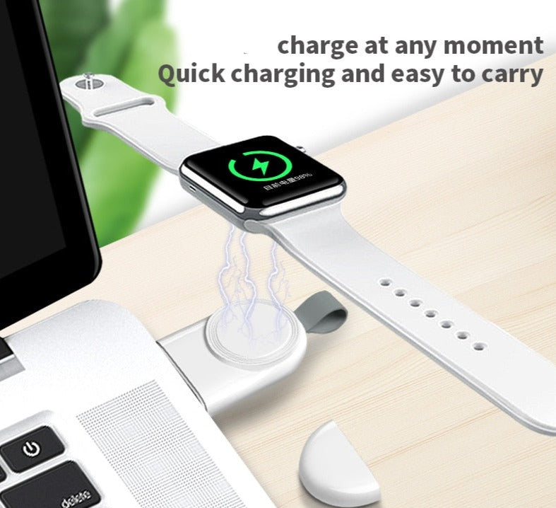 QiCharger™ - USB Portable Wireless Charger for iWatch - 3/4/5/6/7 SE Series